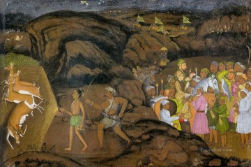 ミール・カラン・カーン 夜のアンテロープ狩り 宗教的イスラム教 Oil Paintings